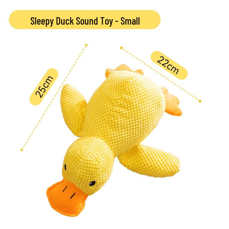 

Sleepy Duck Plush Dog Toy - Bite-Resistant, Teething Aid, Sounding Toy for Small to Medium Breeds