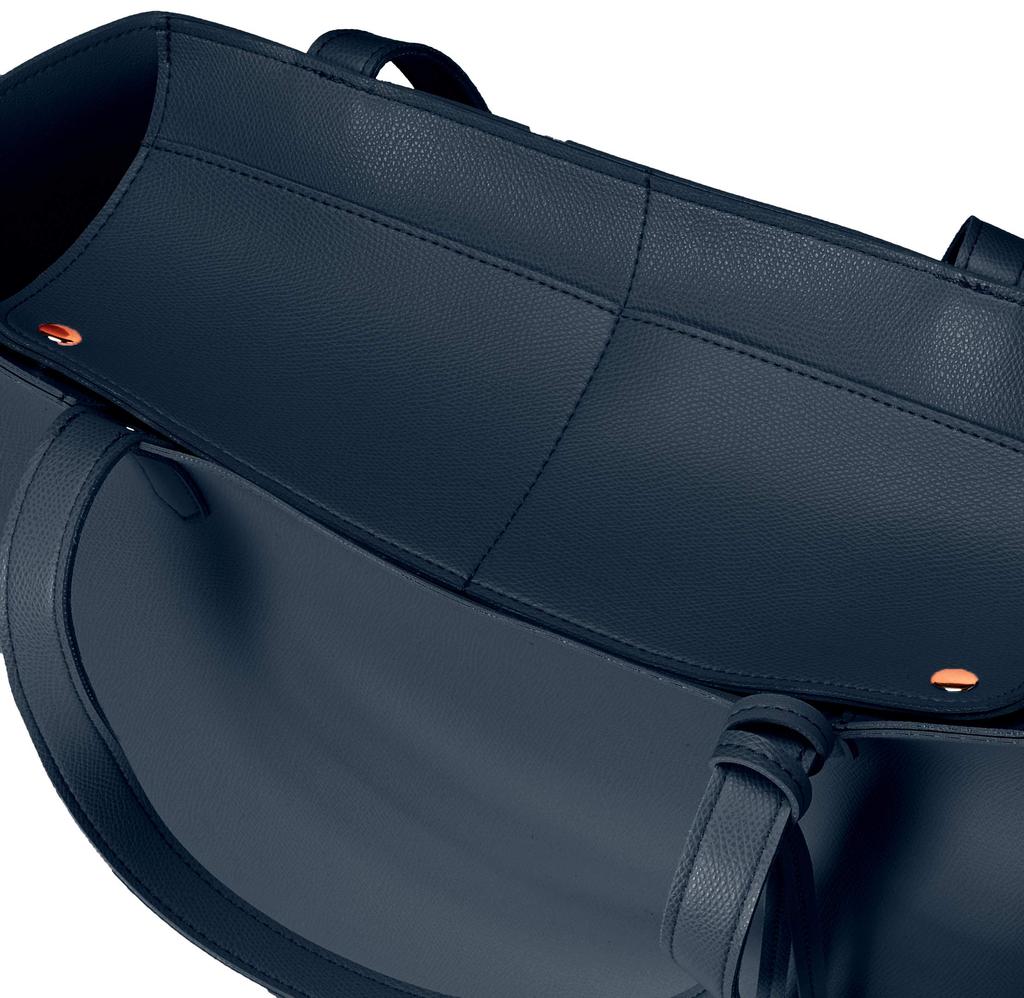 Porta Fortuna Tote Bag with Fringe Tassels, B5 Size, 4453, Navy