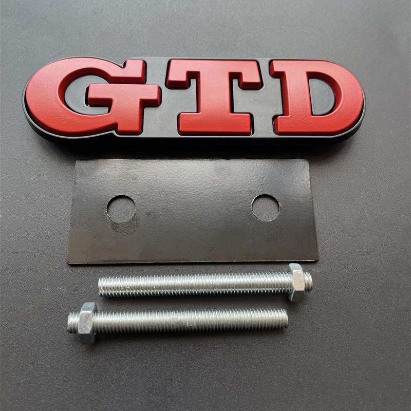 3D Metal Car Front Grill GTD Logo Emblem Badge For Volkswagen VW Golf 3 4 5 6 7 7 MK4 MK5 MK6 MK7 Rear Trunk Sticker Accessories