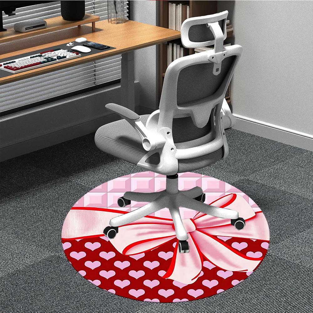 1pc Heart Bows Carpet for Office, Non-slip, Soft and Durable Office Rug, Perfect for Office Yy260128076