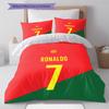 CR7 Pattern Bedding,Quilt Set Quilt Cover Pillowcase Home Birthday Gift (1 * duvet cover + 2 * pillowcase, without core)