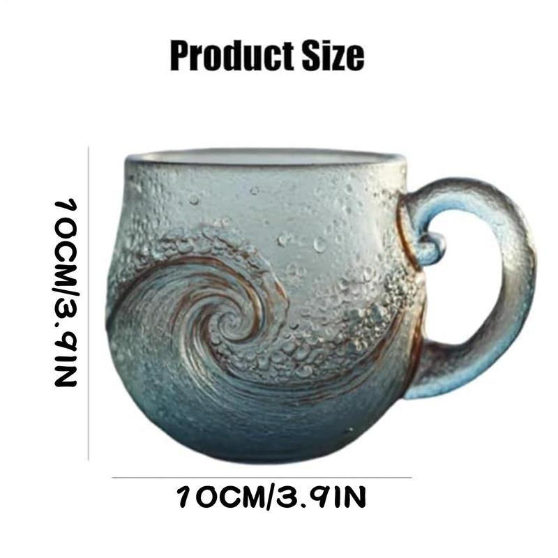 

Пляжная кружка Кружка с морским стеклом Чашка с волной Уникальная кофейная чашка на морскую тематику Морская тематика Чашка для воды и чая Кофейная стеклянная кружка Для рабочего места Путешествий Бара single attribute