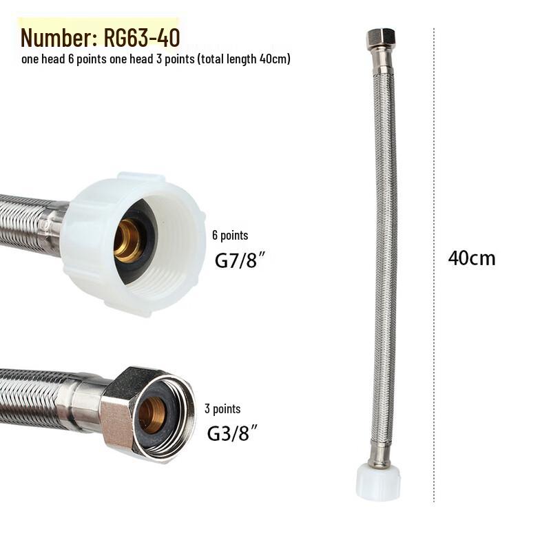 Shengbai Braided Toilet Water Supply Hose (2-Pack)