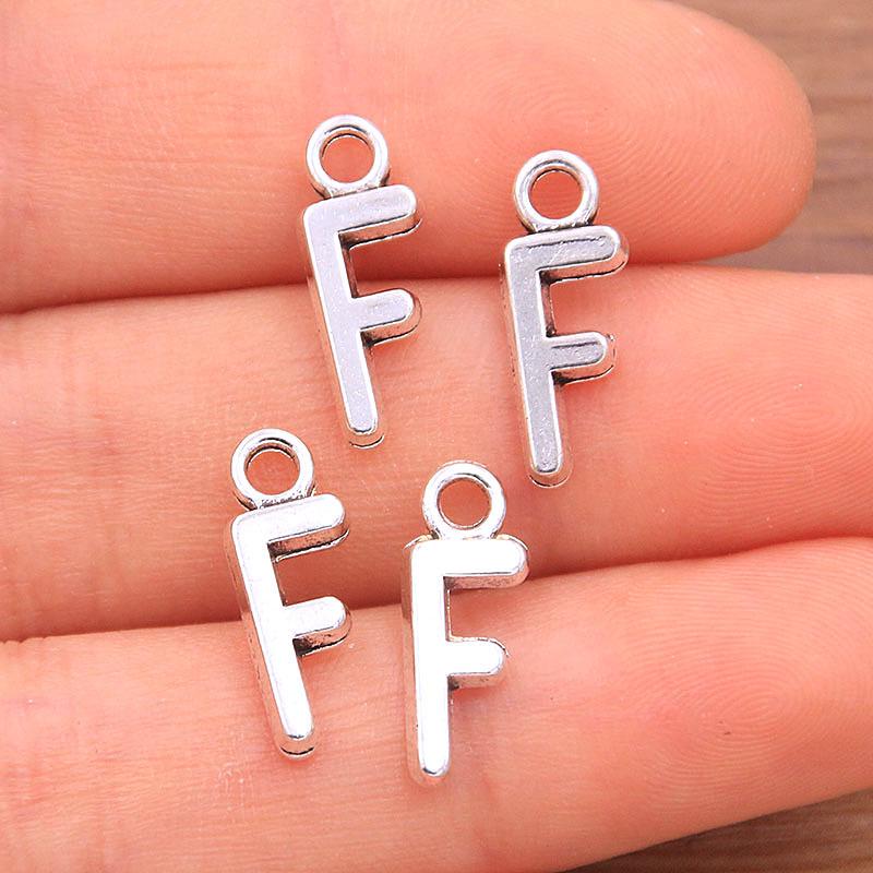 Zinc Alloy Alphabet Charms: 2 Colors, 26 Letter Pendants for Jewelry, Handbag, and Mobile Phone Accessories