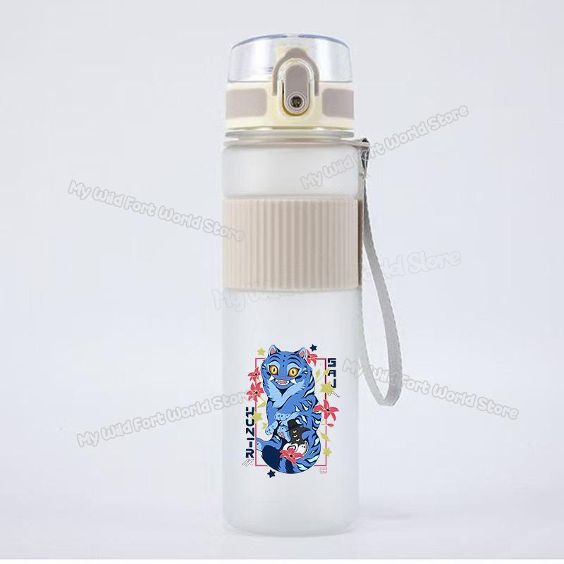 550ml KPop Demon Hunters Kids Sports Water Bottle Rumi Mira Zoey Girl Straw Drink Cup Huntrix Cute Cartoon Bottle Birthday Durable Gift