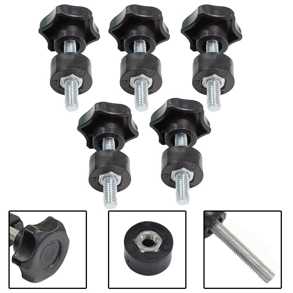 5PCS Star Shape Thread Clamping Handle Bolt Hand Knob Tightening Screw M6 For Saw Drill Press Lathe Routing Hand Tools Hardware