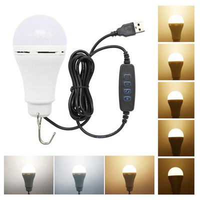 USB LED Light Bulb 3 Colors Change Portable Lanterns With Hook Emergency Night Lamp For Outdoor Hiking Camping Fishing Travel