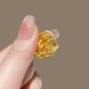 Gold Rose Brooch - Retro Court Style, Summer Light Luxury Pin for Clothes, Elegant Women's Accessory