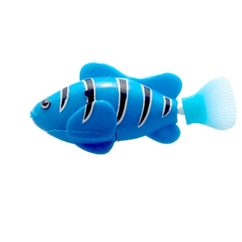 Katzenspielzeug LED Induktiv Interaktiv Schwimmender Roboter Fisch Spielzeug Leuchtende Elektrische Fische Stimulieren Kätzchen Jagdinstinkt Haustierprodukte