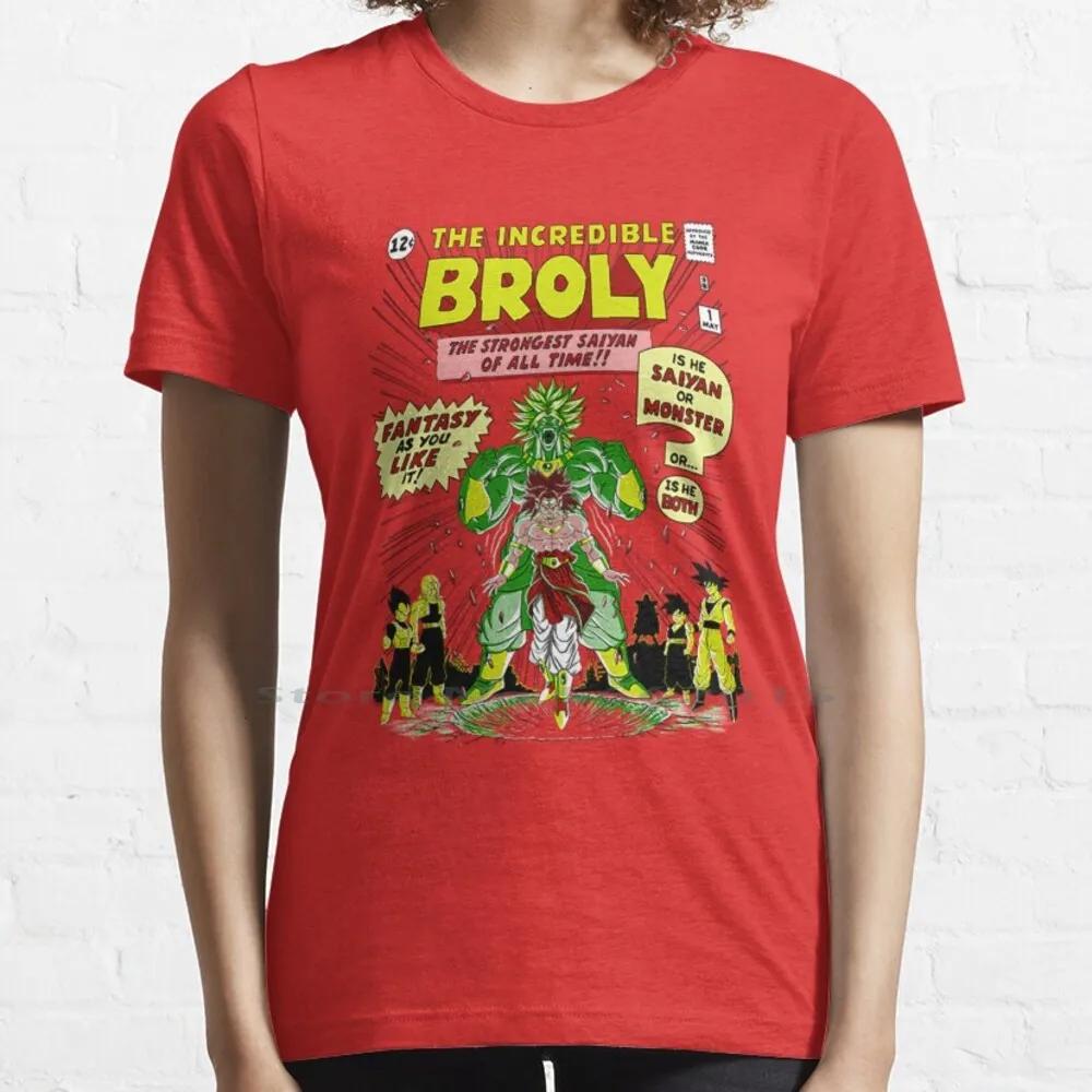 The Incredible Broly T Shirt 100 Cotton Rbrow Super Cartoons Animation Anime Manga Tv Z Broly Idea Quote Sayings Funny Humor