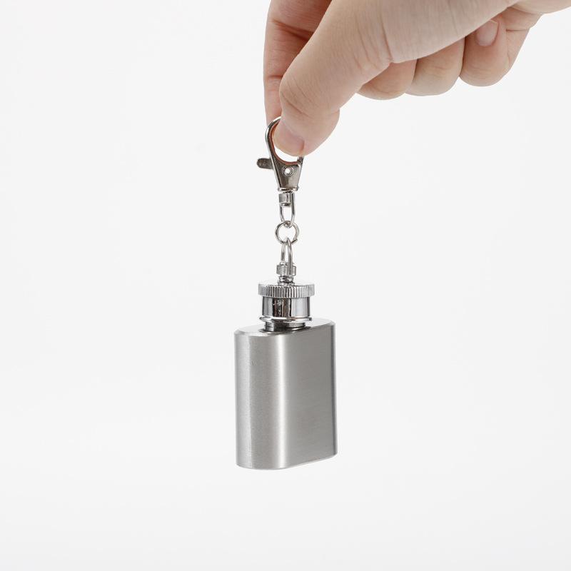 

1 шт. Портативный небольшой винный кувшин, винный кувшин из нержавеющей стали, бизнес-подарок, бутылка белого вина на 1 унцию с брелком