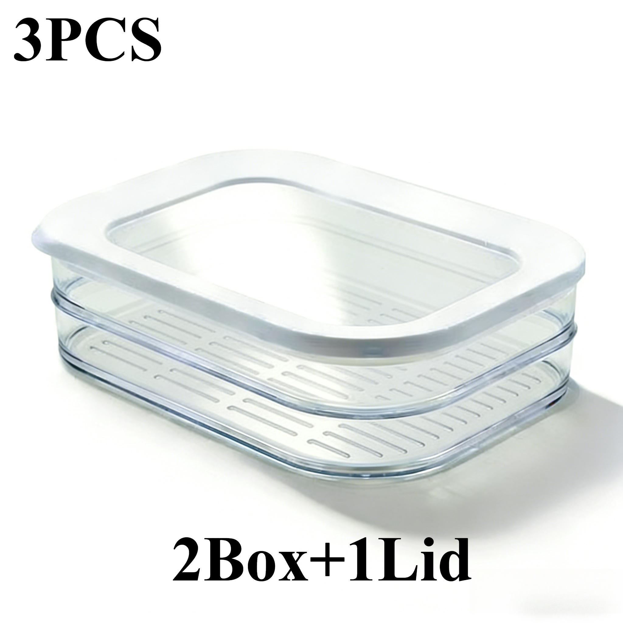 3456pcs Stackable Food Storage Containers Refrigerator Organizer Box Meat Preserver Deli Food Organizer Leak-Proof Stackable Design Reusable 3pcs 2 Boxes 1 Lid 1560₽