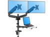 New Triadyn TriMount Desk Mount for Dual Monitors and Laptop Ergonomic Adjustable Swivel TRD-BLK-3AL-13"-32"