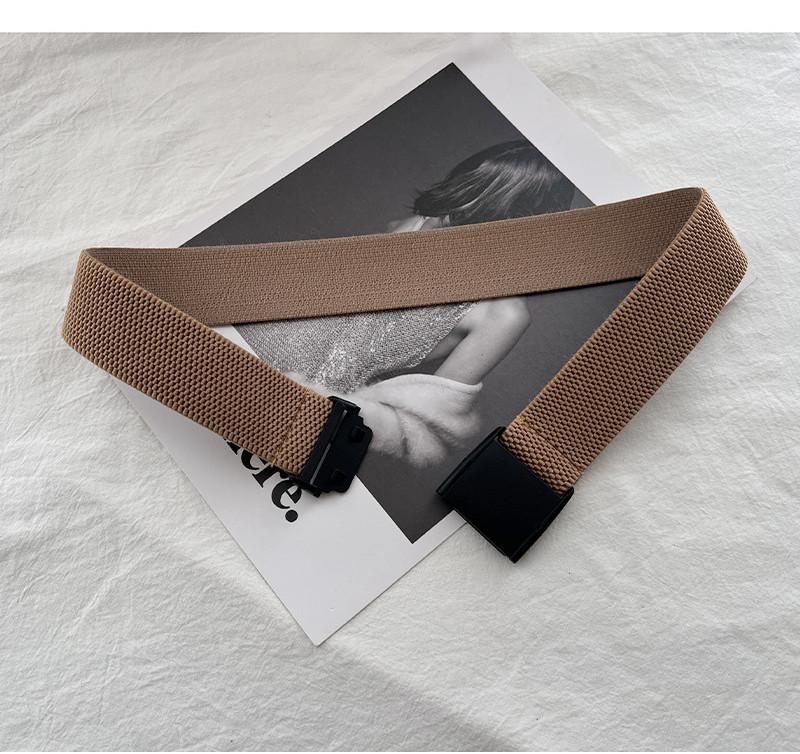 Elastic Versatile Waist Belt For Women Featuring Stylish Plastic Fastener In Elegant Black
