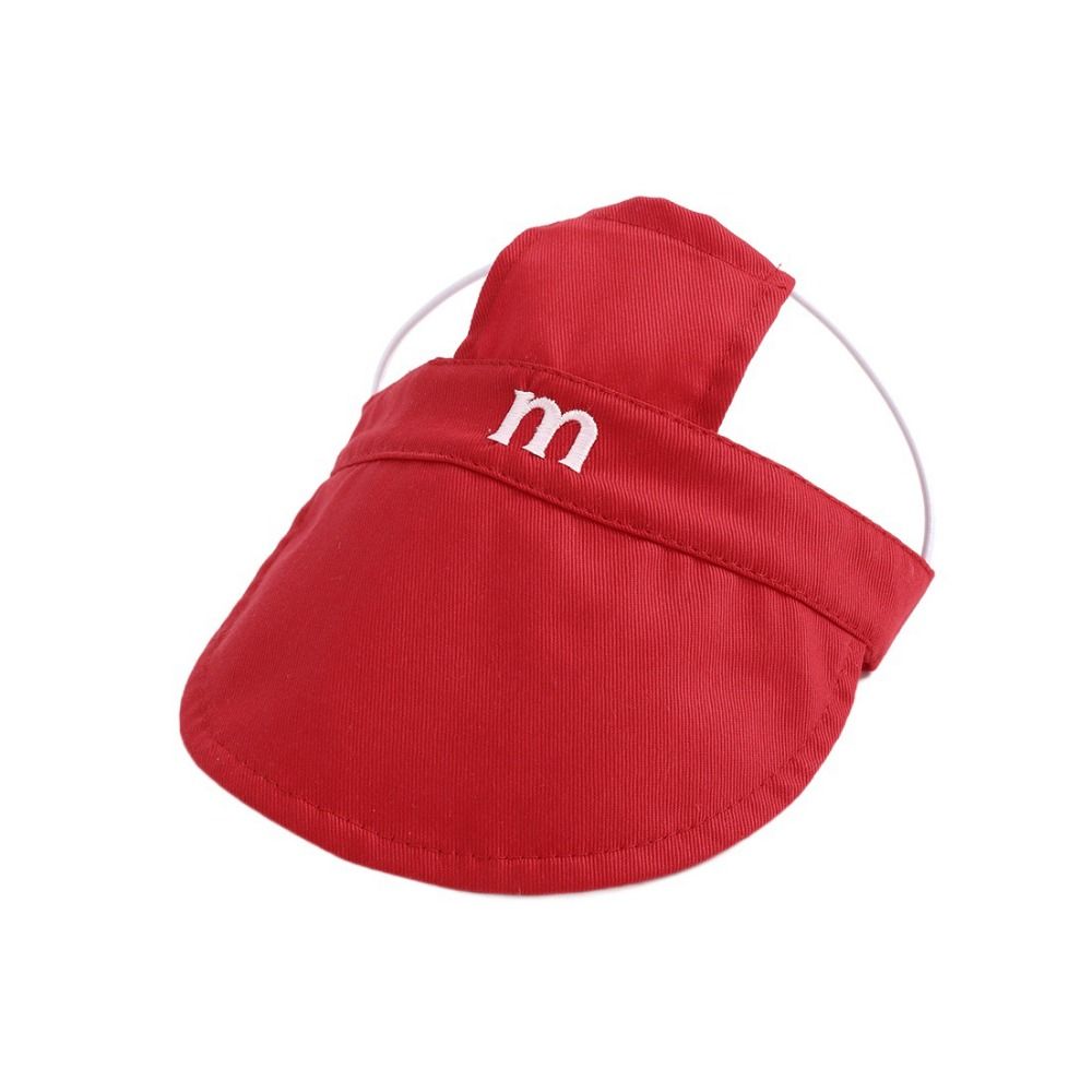 M Letter Embroidery Dog Sunshade Adjustable Cat Sunscreen Hat Pet Accessories Dog Sun Hat  Outdoor