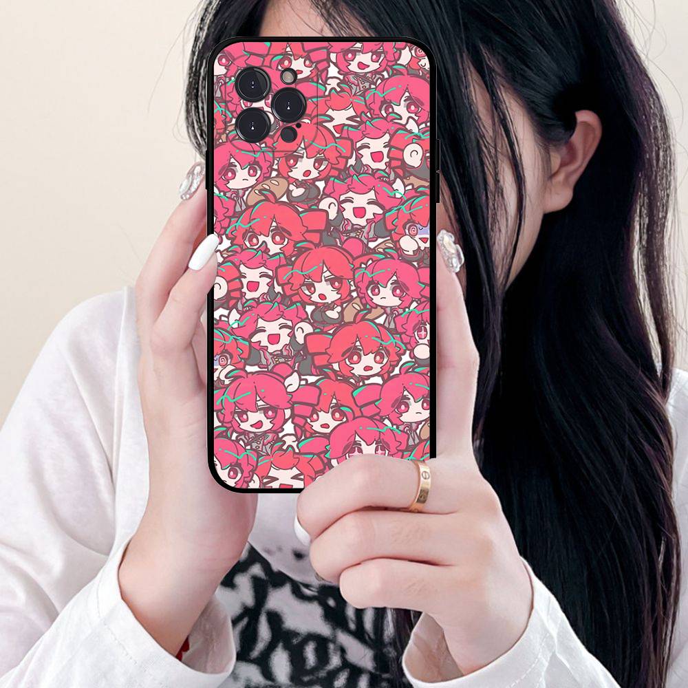 

Popular Virtual Singer Kasane Teto Phone Case For IPhone 17 Air 16 15 14 Plus 13 12 Mini 11 Pro Max Black Cover iPhone 17 Pro
