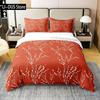 Chinese Traditional Painting Bedding Set Pink Plum Blossom Comforter Cover Set Full Size for Adults Teens Bedroom Decor 3pcs