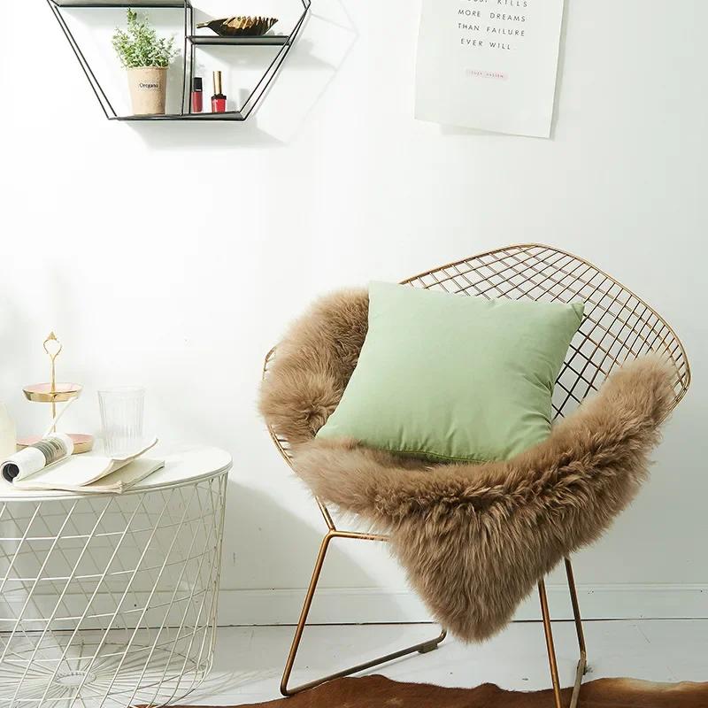 

Новая Простая Великолепная и Удобная Плюшевая Наволочка Скандинавская Двусторонняя Подушка Без Наполнителя Подушка-Чехол для Дивана 40x40cm