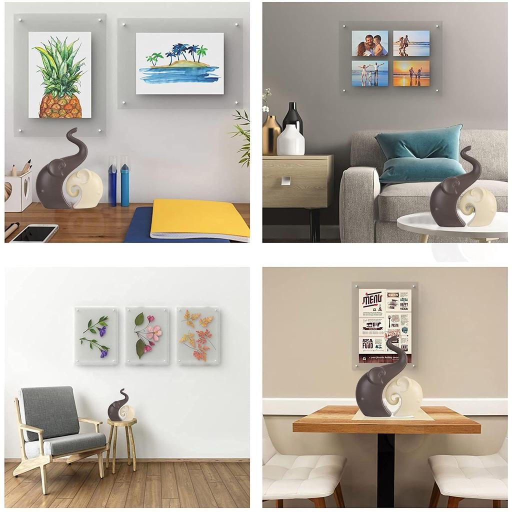 Lavish Matte Home Décor Elephant Set | Ceramic Figurines - (Set of 2 Piece, Brown Cream)