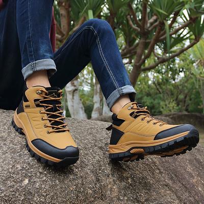 Marke Winter Herrenstiefel Warme Herren Schneestiefel Hochwertiges Leder Herren Sneakers Outdoor Herren Wanderstiefel Arbeitsschuhe Größe 39-46