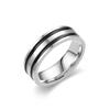 Men's European & American Fashion Titanium Steel Oil Drip Ring - Simple, Popular, Plain Band Couple Design.