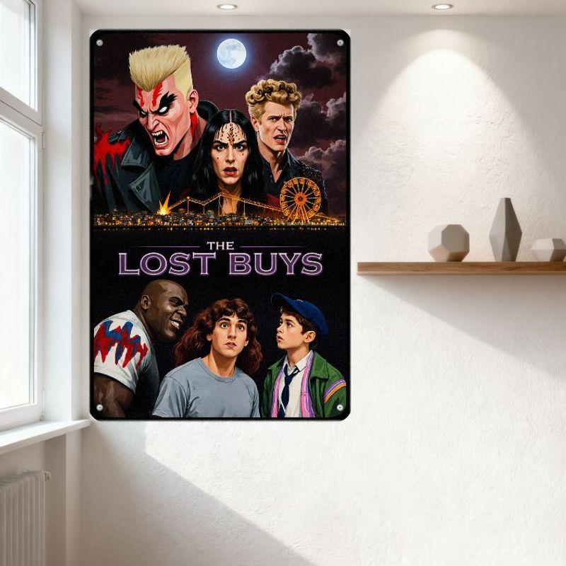 The Lost Boys Movie Tin Sign Vintage Horror Movie Poster Wall Decor for Home Bar Club Man Cave Decor