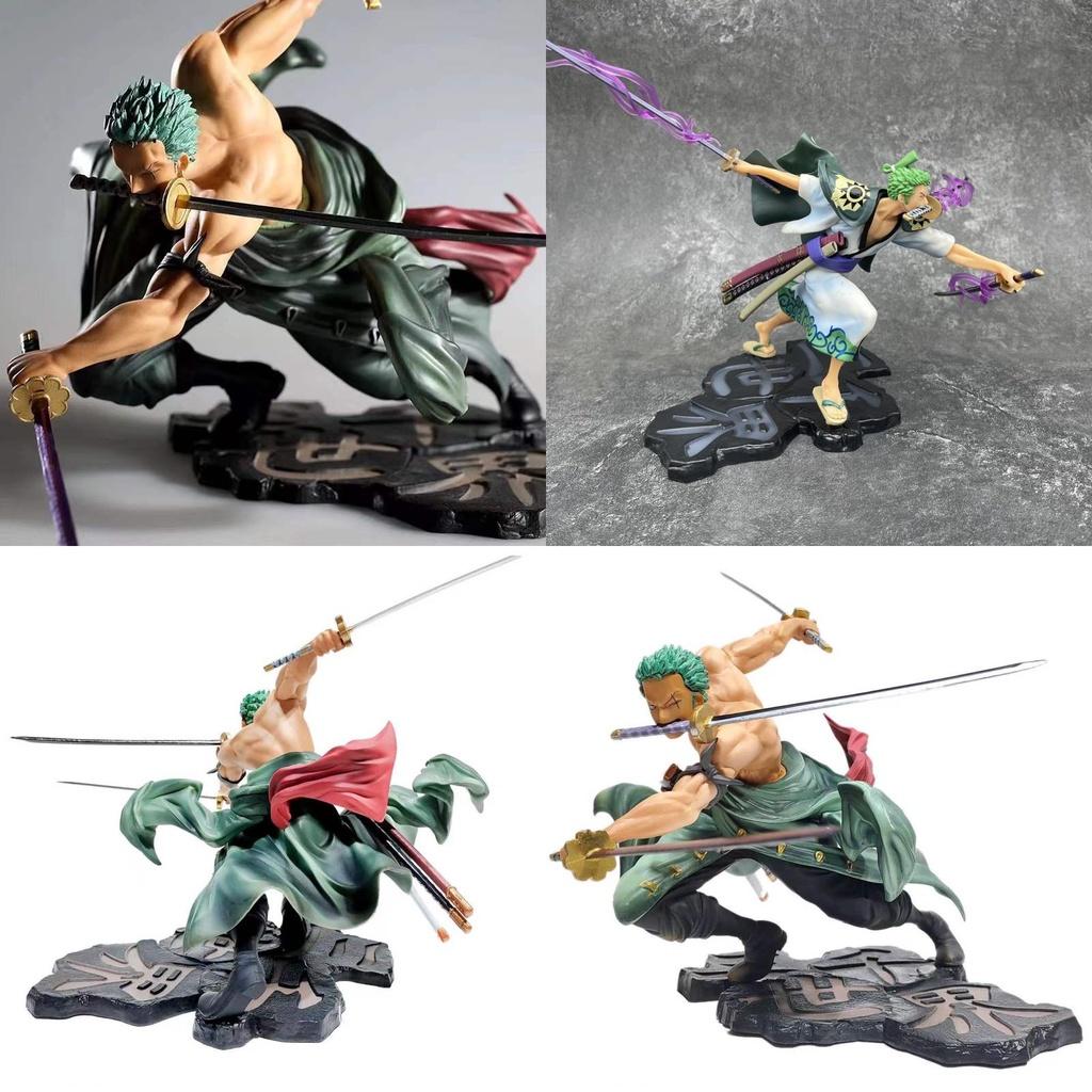 Impressionante Figura Colecionável de Anime Roronoa Zoro One Piece de 8 Polegadas Modelo