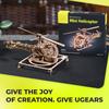 UGEARS Mini Helicopter 3D Wooden Puzzle Assembly Kit 3D Wooden Puzzle for Kids and Adults Toy Gift - -