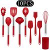 Black Non-stick Silicone Kitchenware Cooking Utensils Set Cookware Spatula Egg Beaters Stainless Steel Handle Kitchen Tool Set