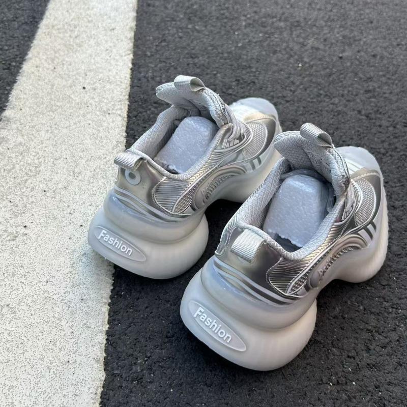 Streamer Running Shoes Couple New Versatile Casual Women's Thick-soled Heightening Sneakers