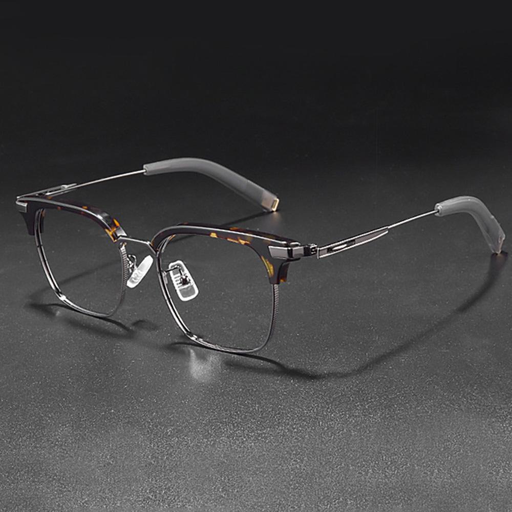 2 Piece Set Of Men'S And Women'S Universal Geometric Frame Fashionable Decorative Glasses