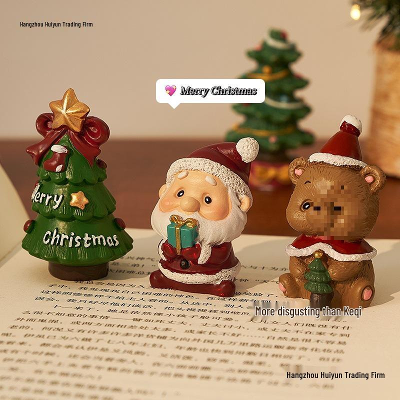 Santa Claus Christmas Gift Box: Tabletop Ornaments & Small Toys for Kids