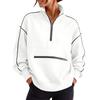 Women's Loose Fit Button Sweatshirt Soft Pullover with Pockets