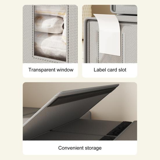 1/2Pcs Closet Organizer Box Bed Sheet Holder with Reinforced Handle Large Capacity Foldable Design Duvet Covers Blankets Storage Case
