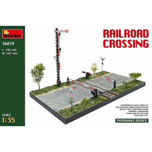 Miniart 1/35 Railroad Crossing Scene Plastic Model MA36059