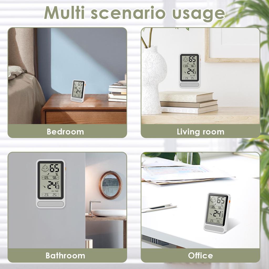 Digital Thermometer Hygrometer Measure High Precision Indoor Room Large Screen LCD Monitor Weather Station Outdoor