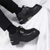 Fashion Thick Soled Men's Derby Shoes Fashionable and Versatile Design Styles Outdoor Leisure Party Daily Office Groom's Wedding Shoes