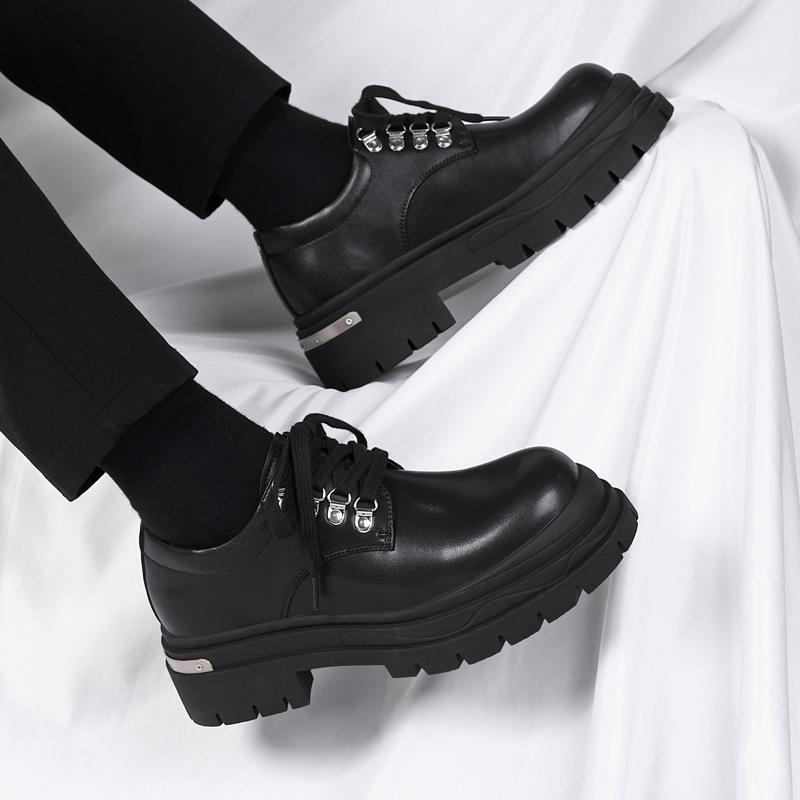 Fashion Thick Soled Men's Derby Shoes Fashionable and Versatile Design Styles Outdoor Leisure Party Daily Office Groom's Wedding Shoes