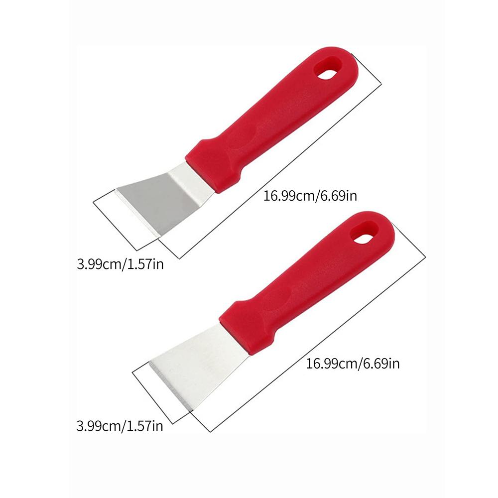 2Pcs Stainless Steel Ice Remover Tool Refrigerator Freezer Defrosting Shovel Multi-Functional Kitchen Cleaning Shovel Scraper