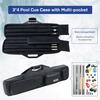 KONLLEN Pool Cue 3x4 Inch Oxford Pool Stick Holds 3 Butts and 4 Billiards Large Capacity Carrying Case with Pool Cue Upgraded Case One Size Case,
