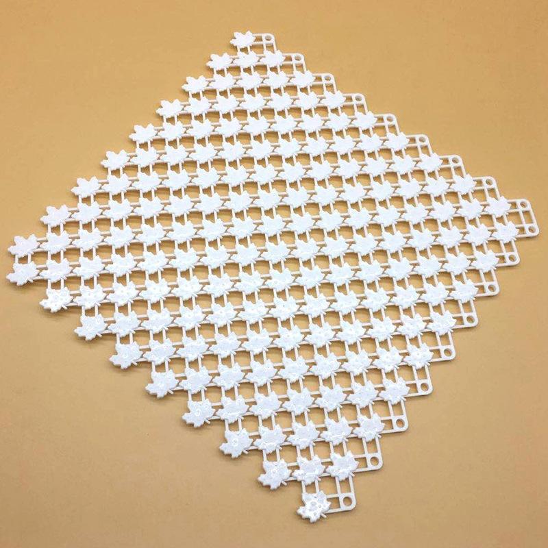 25*25cm Household Bath Toilet Kitchen Waterproof Mat Bathroom Non-slip Splicing Toilet Hollow Drain Mat