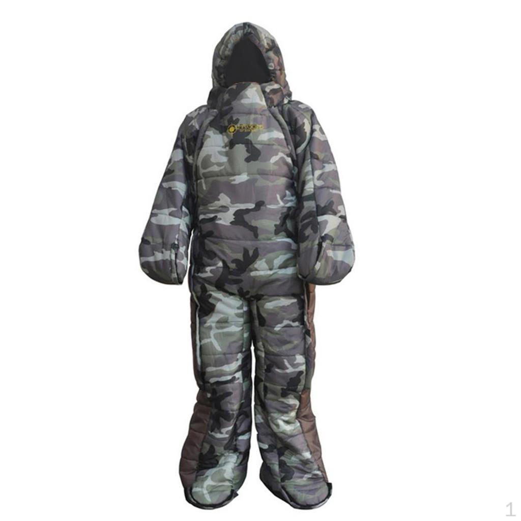 

Adult Full Body Wearable Sleeping Bag with zips and Off for Outdoor XL