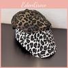 Leopard Print Brim Hat With Cotton And Polyester Blend For Wear Allseason
