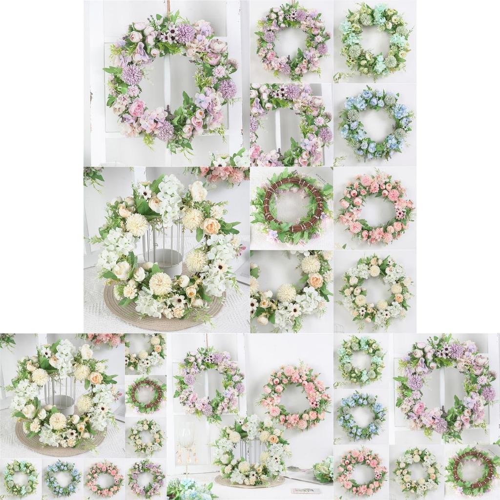 Charming 40cm Artificial Rose Peony Flower Garland With No Color Fading