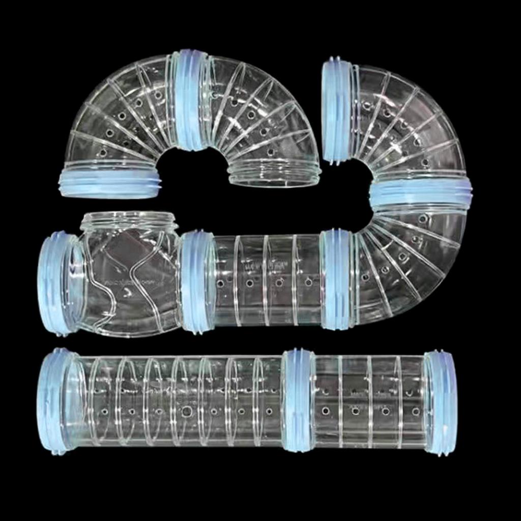 Hamstertunnel-Rohrspielzeug, Kaninchenspielzeug, durchsichtig, zum Selberbauen, Rohr für Hamster, Meerschweinchen, Rennmäuse, Spielrohr, Spielzeugrohr