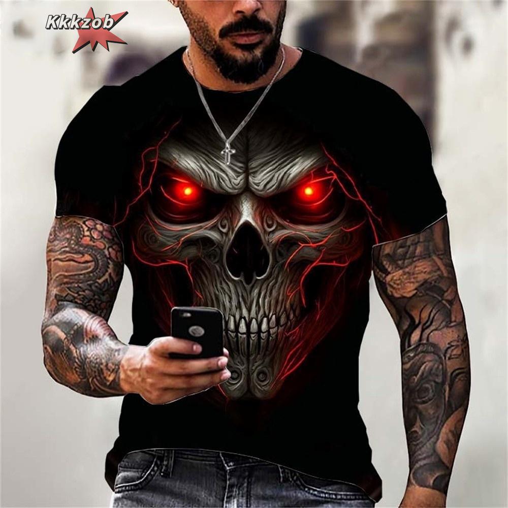 Summer Round Neck 3D Print Top Fashionable Casual Short Sleeved Men's T-shirts