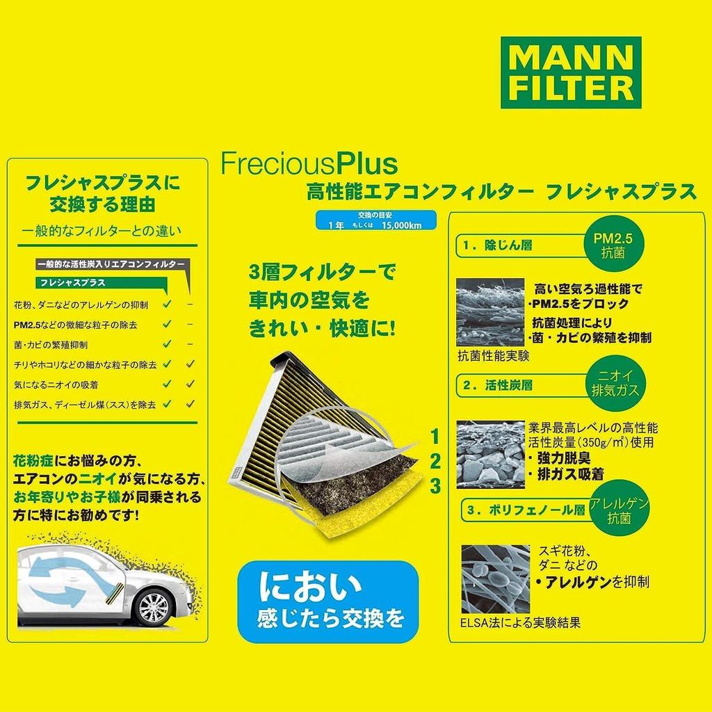 MANN FILTER Frecious Plus Air Conditioning (Cabin) Filter for BMW FP25001 [Parallel Import]