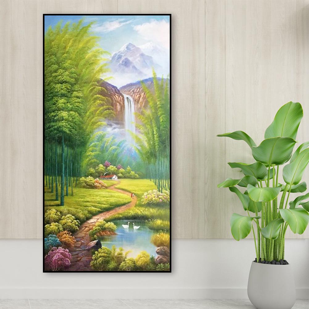 Mountain Flowing Water Creek 5D DIY Diamond Painting Kits Full Square Drill Art