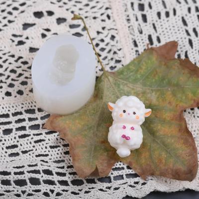 Cute Creative Handmade Silicone Molds Stereo Sheep Gypsum Arrangement Mold Creative Baking DIY Fragrance Candle Accessories