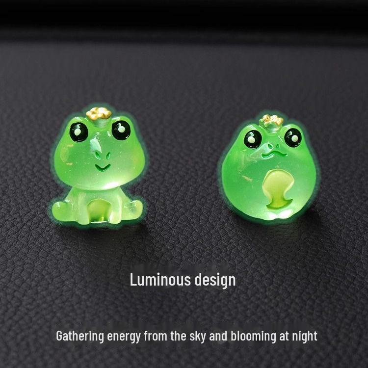 Luminous Frog Car Ornaments: Cute Center Console Decorations